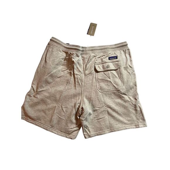 Patagonia Men's Mahnya Fleece Shorts Elastic Waistband Pumice Cream Size Small - Picture 3 of 7